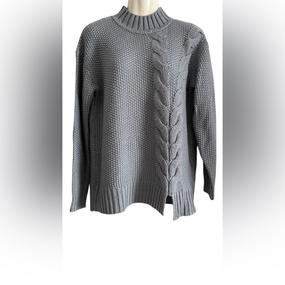 Simply Vera Vera Wang Charcoal Cable Knit Sweater